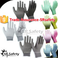 SRSAFETY 13G Nylon gestrickt PU Palm Beschichtete Sicherheit PU Handschuhe